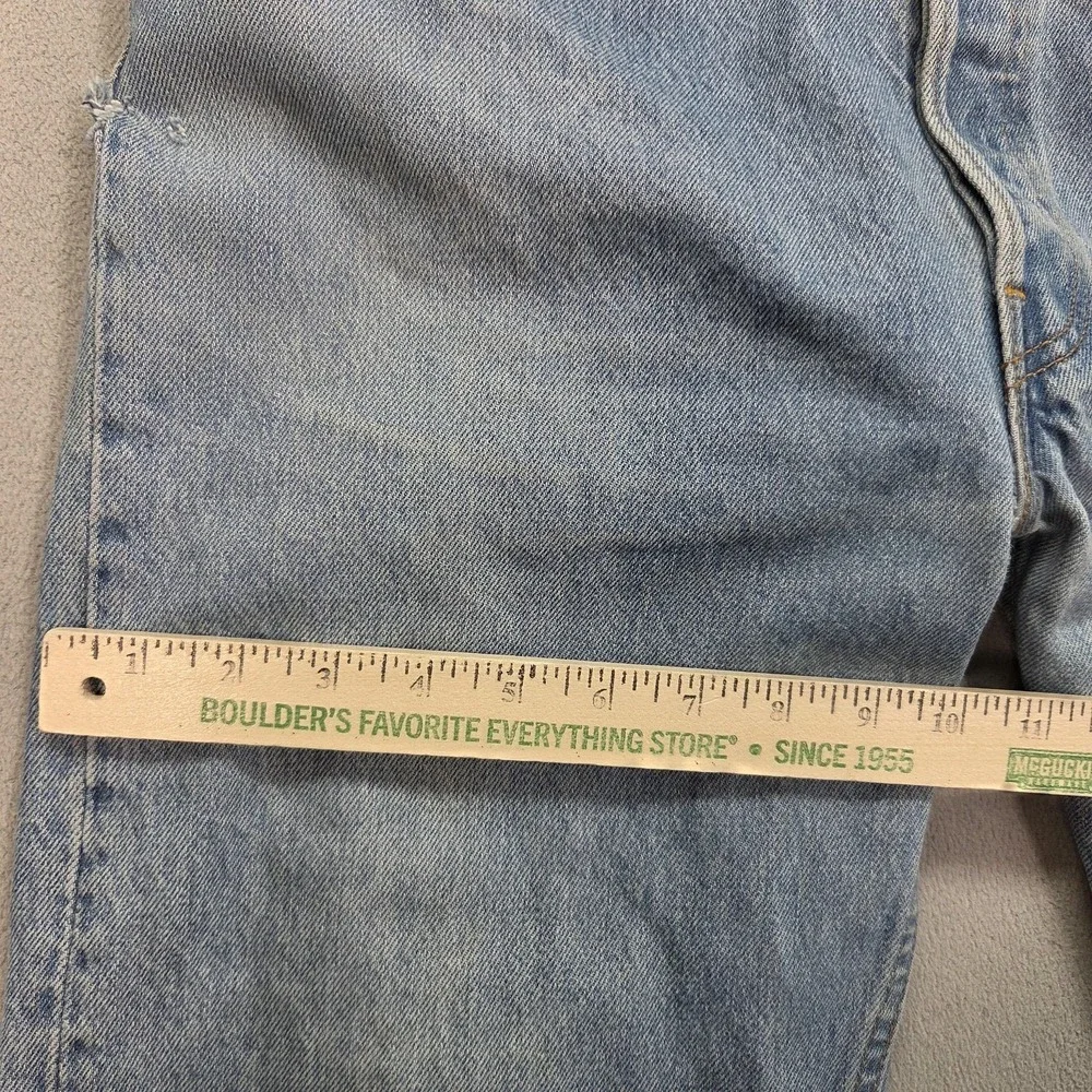 Vintage‎ Levis 501 Jeans Mens Light Blue Made USA Altered Stains 90s Fits 33x24